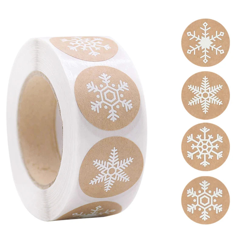 Snowfall design Christmas sealing stickers