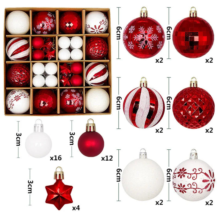 Snowflake ball ornaments for Christmas