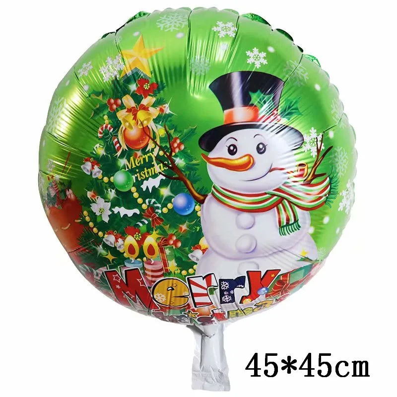 Snowman and Santa Claus holiday air globos