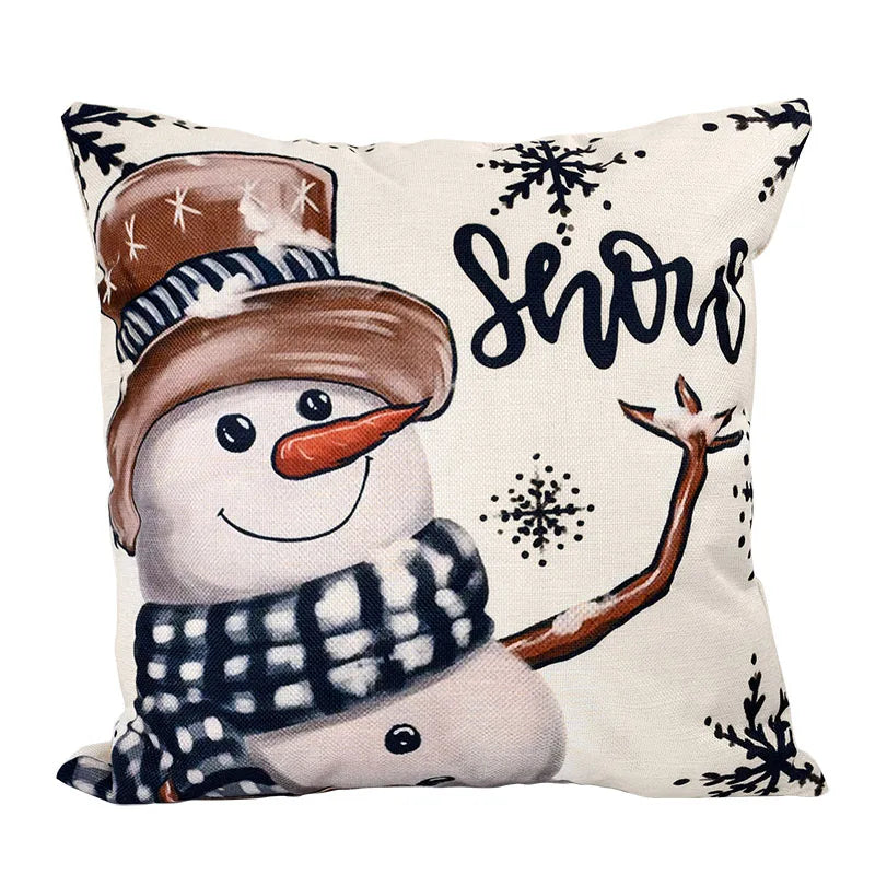 Snowman cushion cover for Christmas cheer