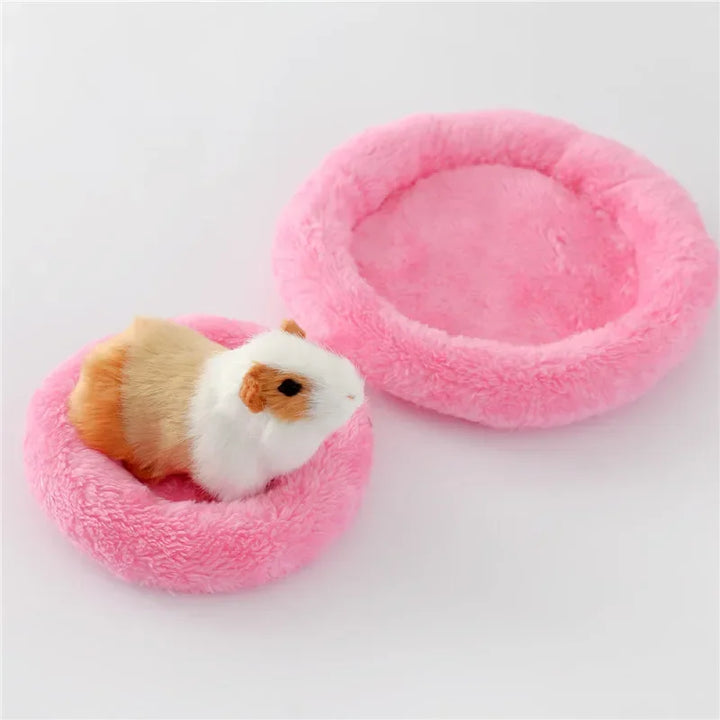 Soft Hamster Nest Mat for Small Pets in pink color 
