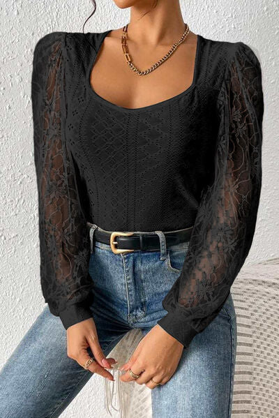 Soft Lace Long Sleeve Bodysuit