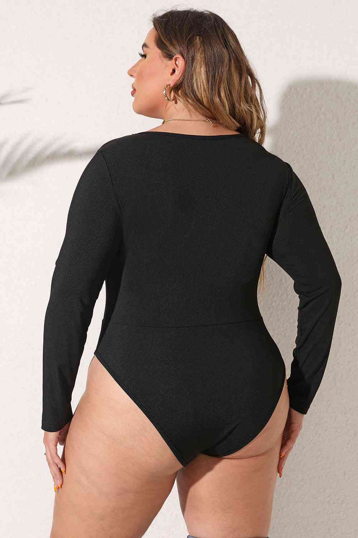 Soft Stretch Long Sleeve Bodysuit back side 
