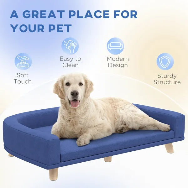 Soft dog sofa with washable cushion