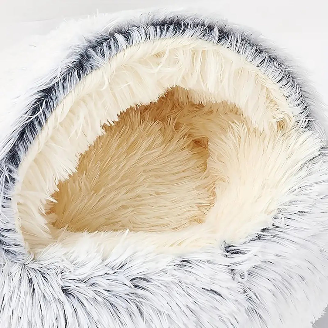 Soft donut bed for cats