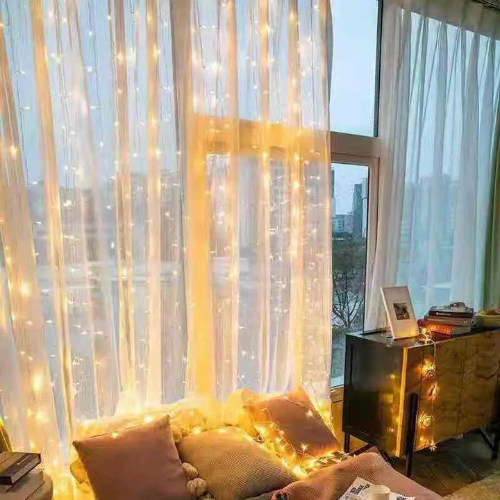 Soft warm light USB garland for holidays