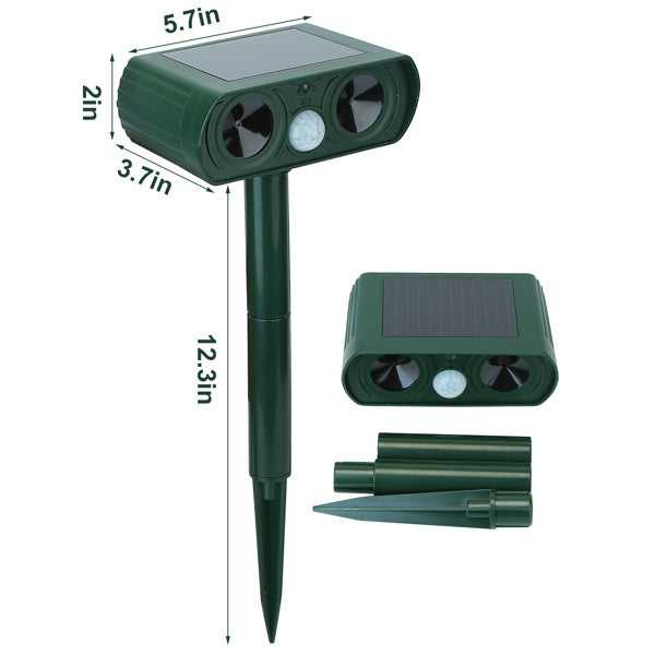 Solar pest repellent for outdoors
