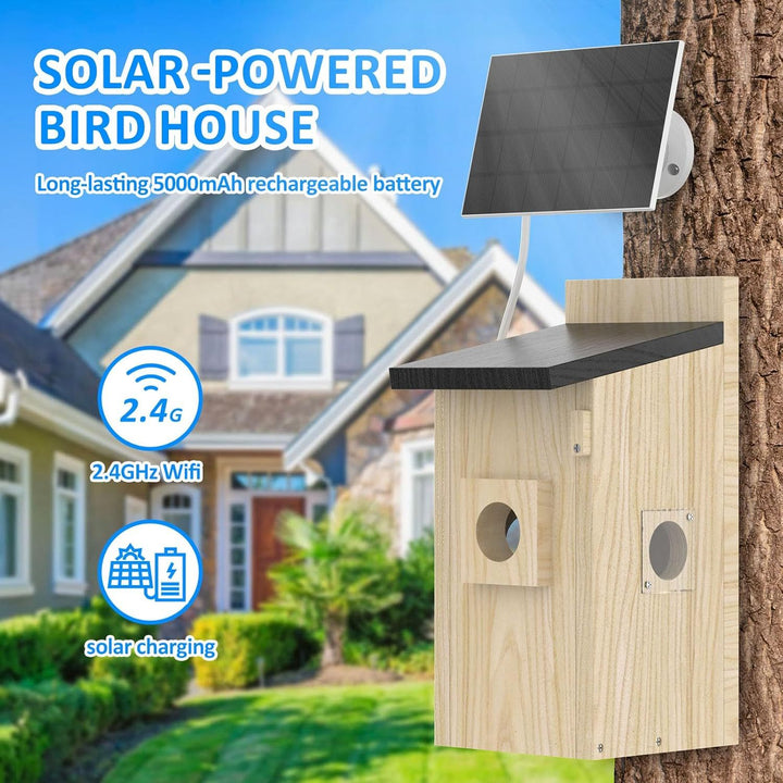 Solar powered birdhouse