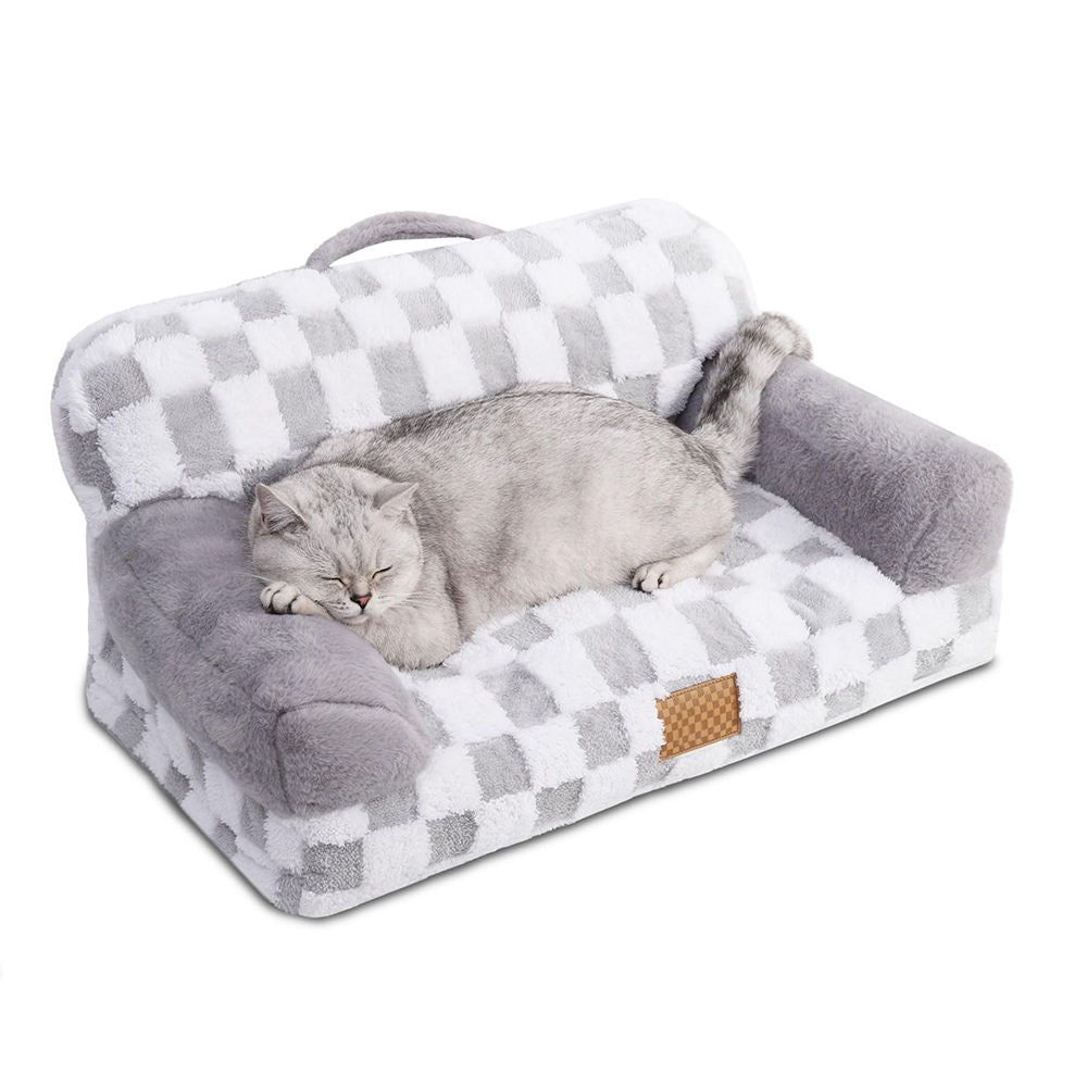 Solid color patterned dog bed design