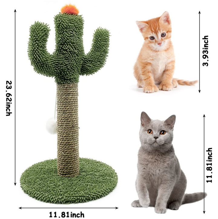 Solid wood base cactus cat tree