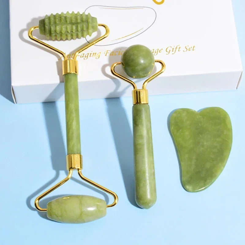 3 pcs Spa-Quality Jade Massage Tools