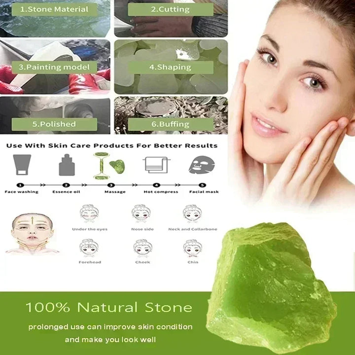 Spa-Quality Jade Massage Tools 1005 Natural Stone 