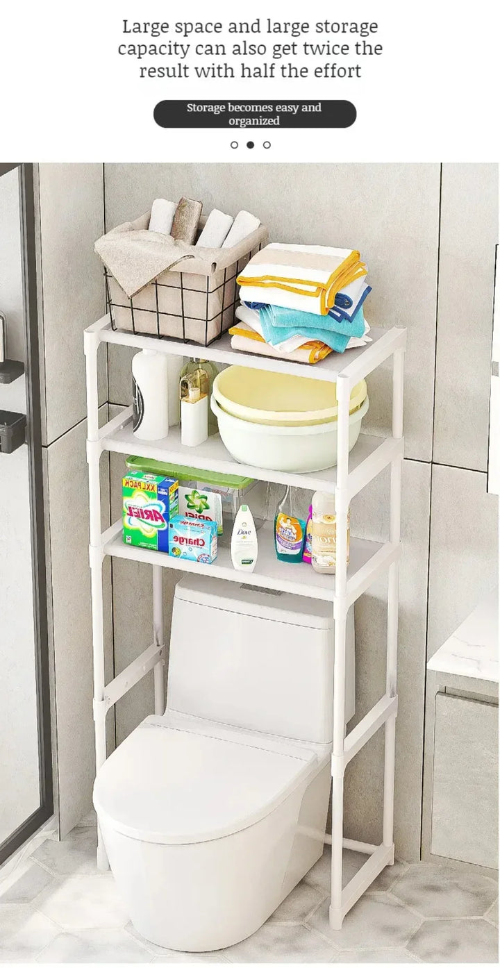 Space-Saving Bathroom Shelf Rack