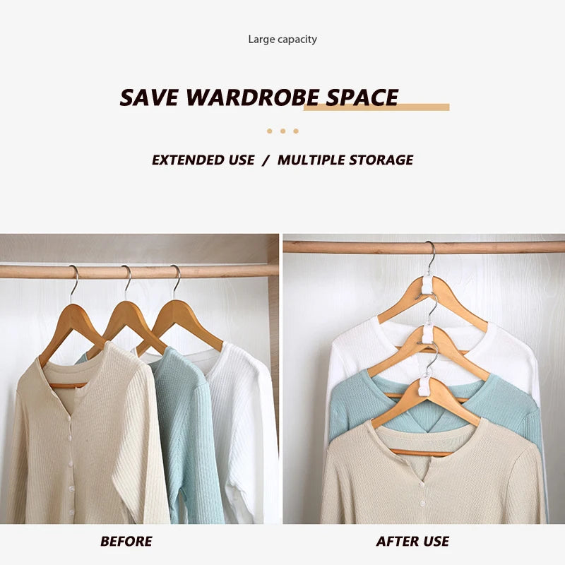 Space-Saving Hanger Hook for Wardrobes