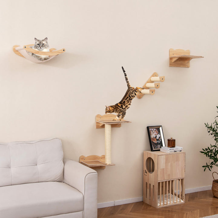Space-saving wall cat furniture