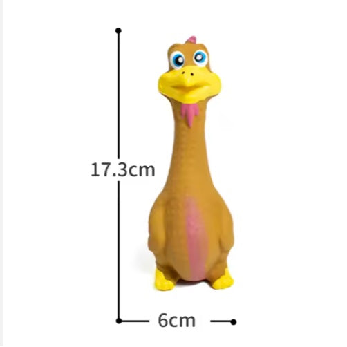 Squeaky dog toy duck shape design