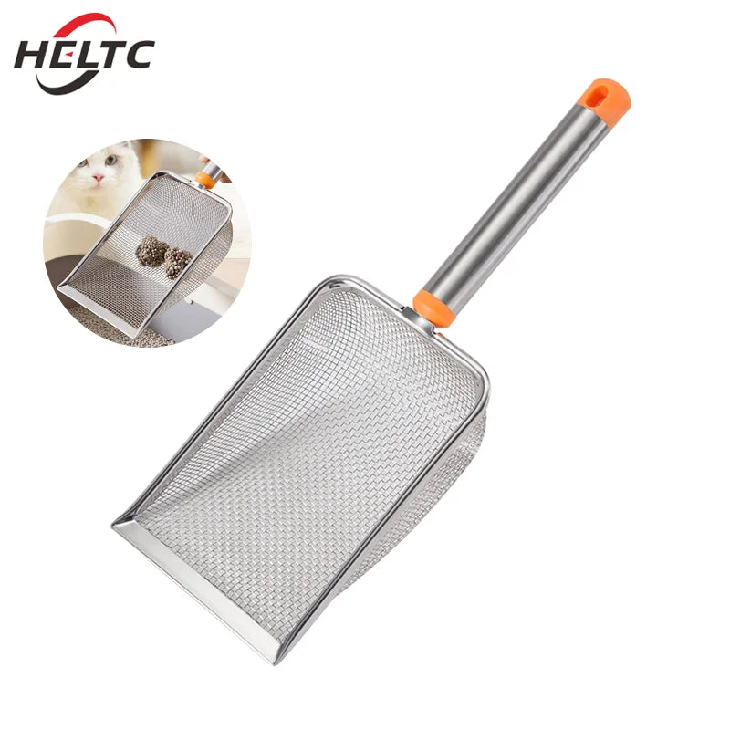 Stainless Steel Fine Mesh Cat Litter Scoop
