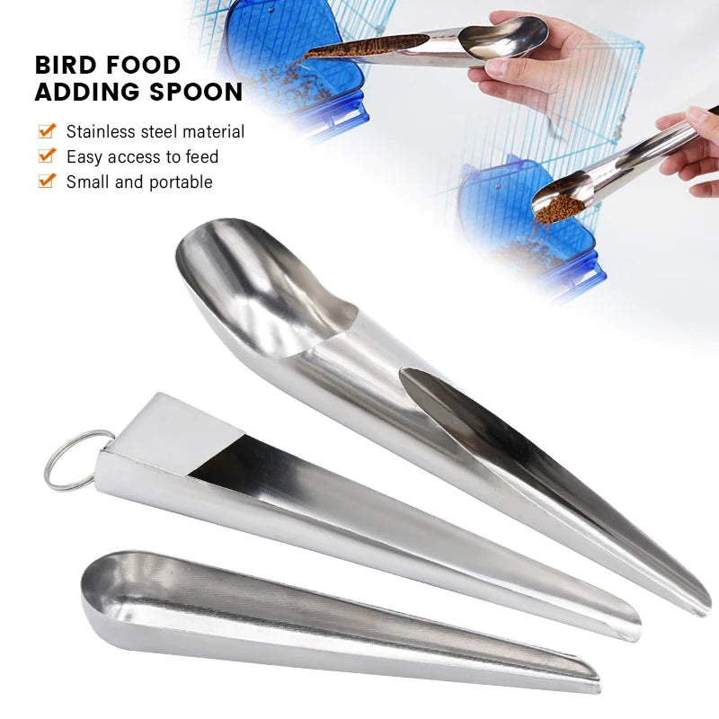 Stainless Steel Parrot Feeder Spoon