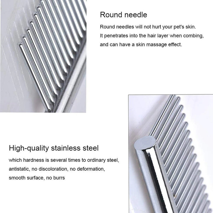 Stainless Steel Pet Grooming Comb For Cats