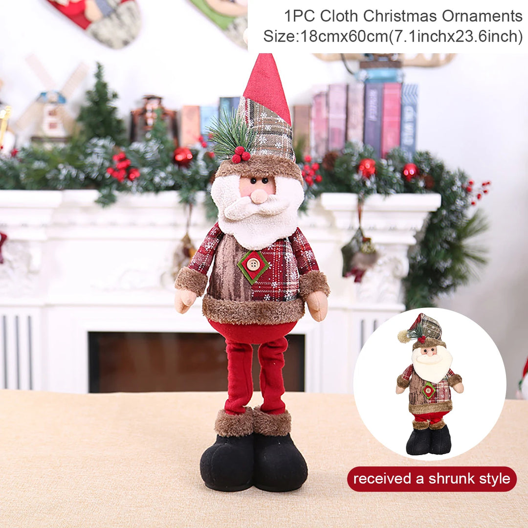 Standing telescopic Christmas doll ornament