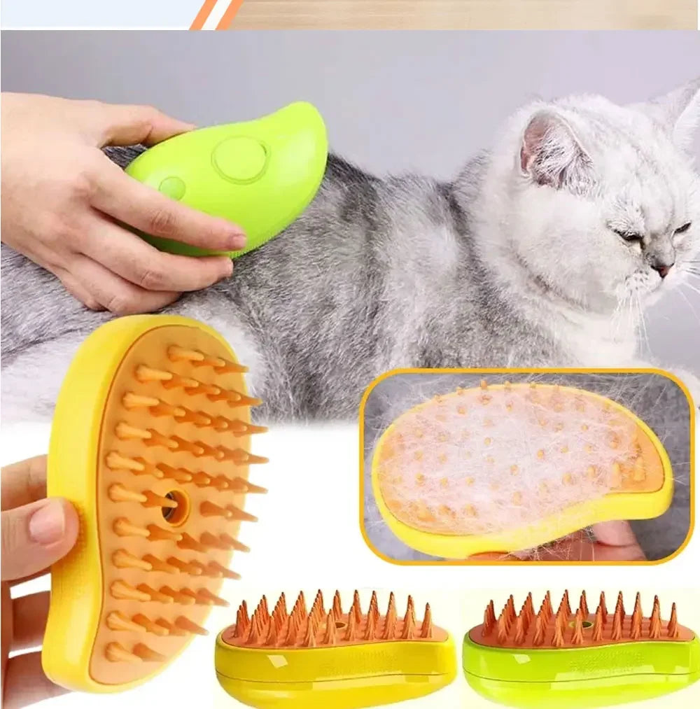 Steamy Brush for Shedding & Massage
