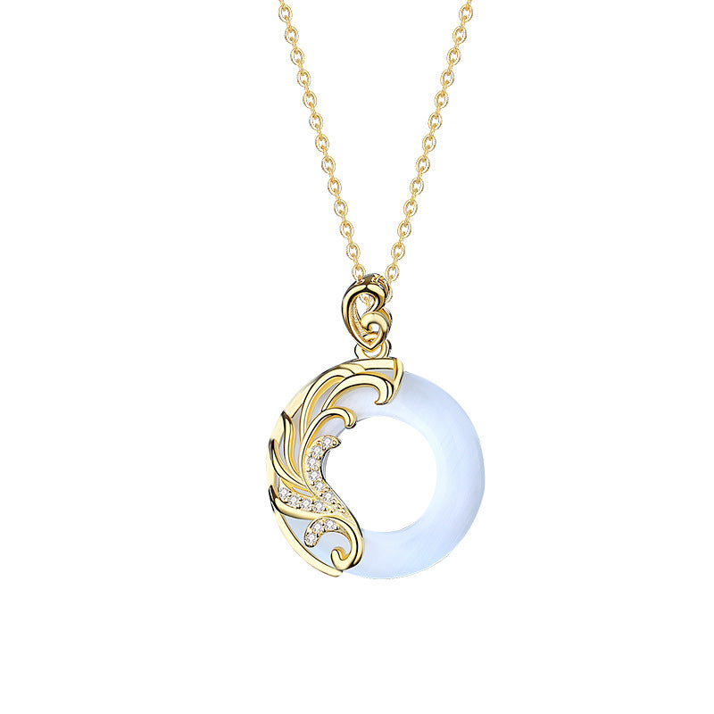 Sterling Silver Donut Necklace