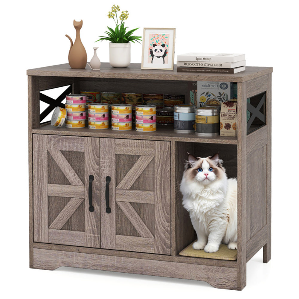 Storage cabinet for hidden cat litter
