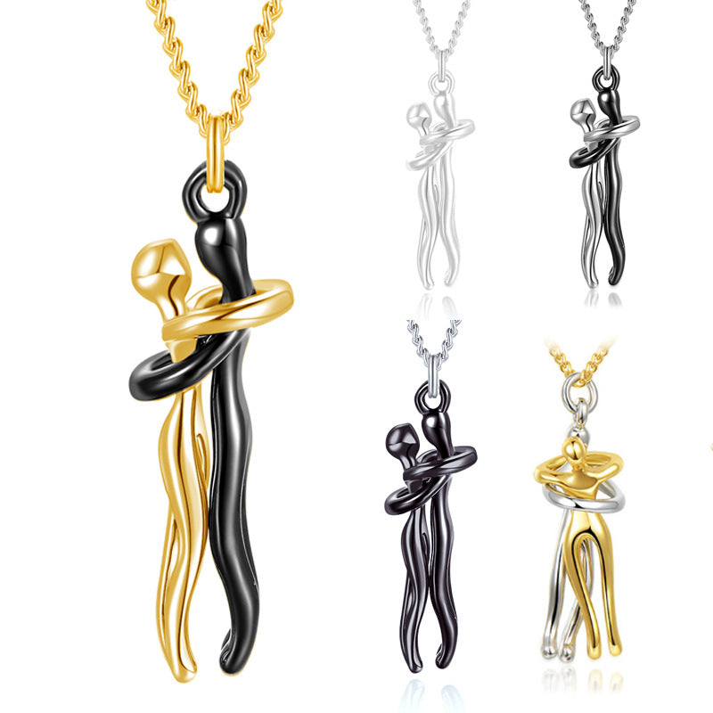 Street style hug pendant necklace