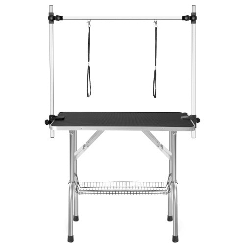 Sturdy adjustable dog grooming table design