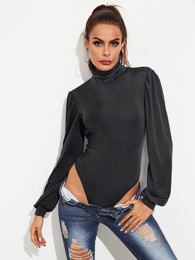 Stylish Backless Turtleneck Bodysuit