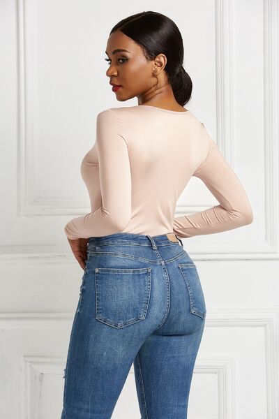 Stylish Half Zip Bodysuit