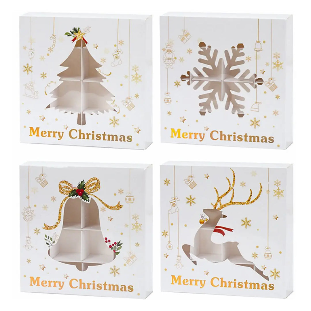 Stylish Merry Christmas wrapping gift boxes