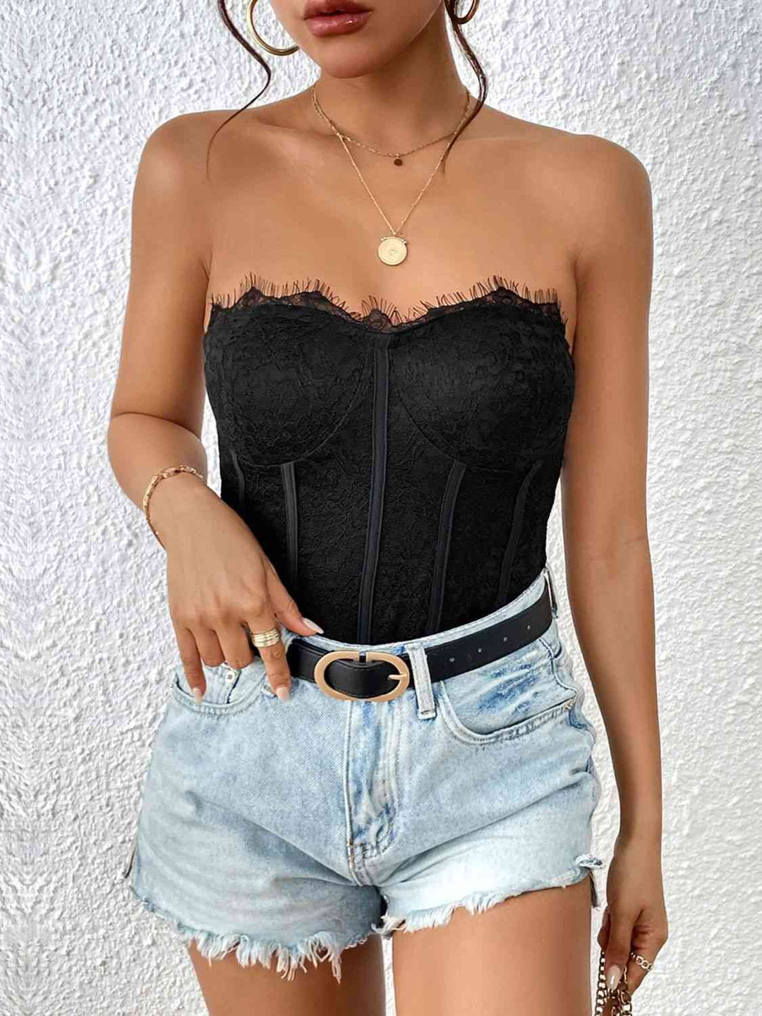 Stylish Perfee Strapless Bodysuit