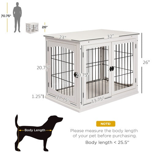 Stylish pet kennel furniture piece