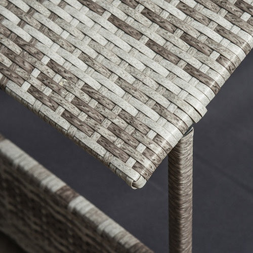 Stylish wicker dog house with roof canopy