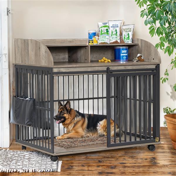 Stylish wooden dog crate furniture