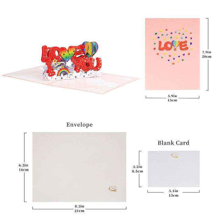 Sweetheart pop-up love greeting card