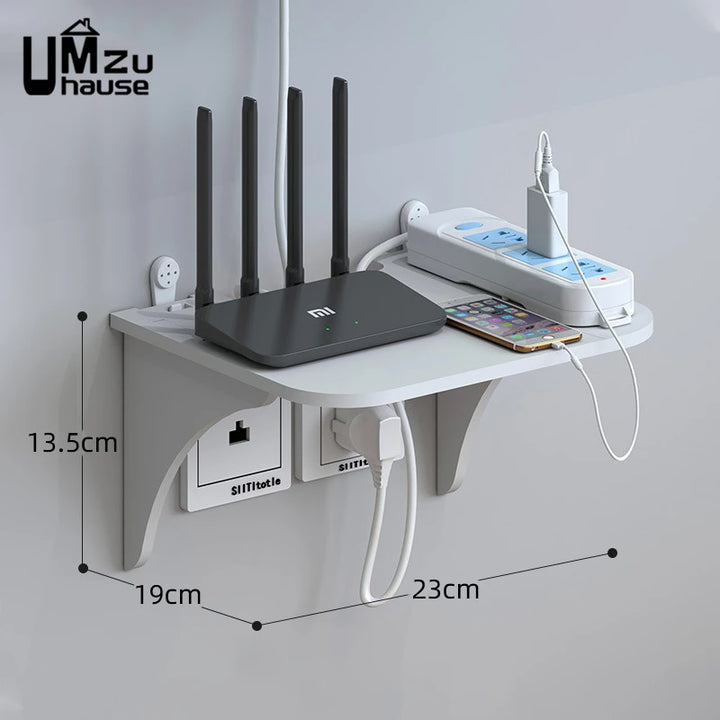 TV set-top box holder with multi-tap outlet