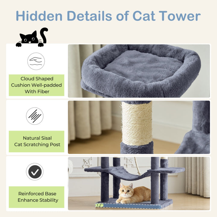 Tall cat tower for multiple cats