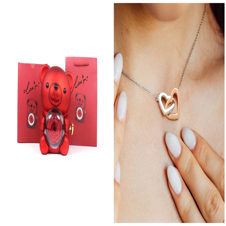 Teddy bear rose jewelry