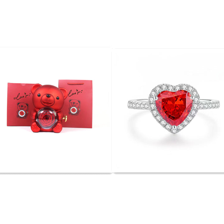 Teddy bear rotating jewelry box