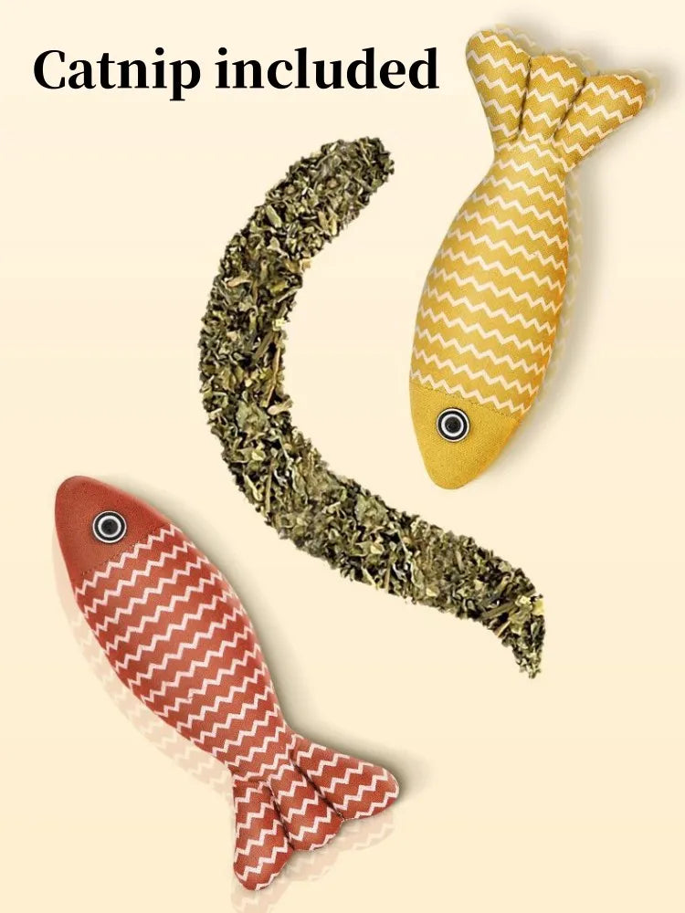 Teeth Grinding Fish Catnip Toy for Cats
