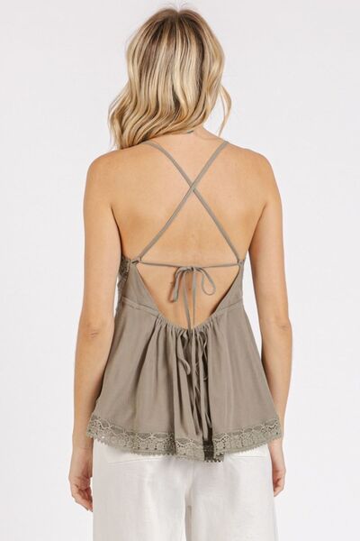 Timeless Lace Trim V-Neck Camisole
