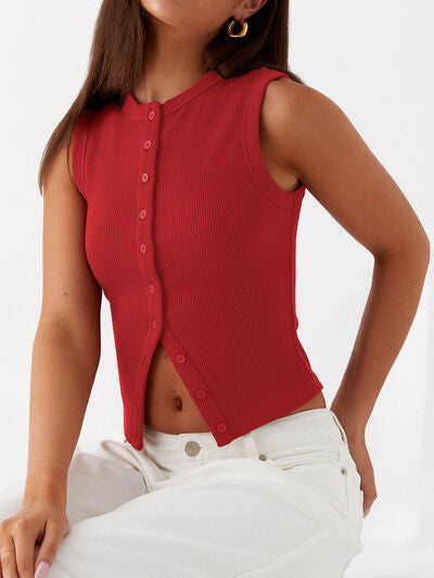 Timeless Sleeveless Round Neck Top
