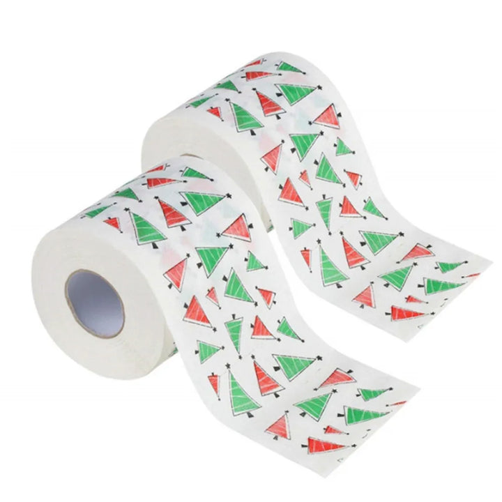 Toilet paper roll with holiday designs