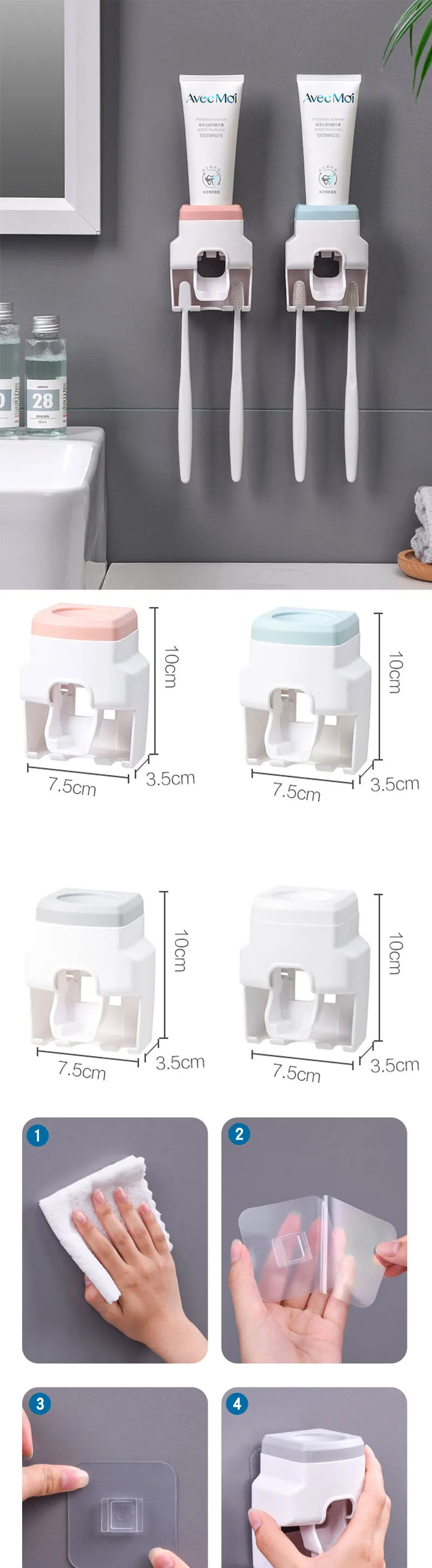 Toothpaste Dispenser Installation Instructions