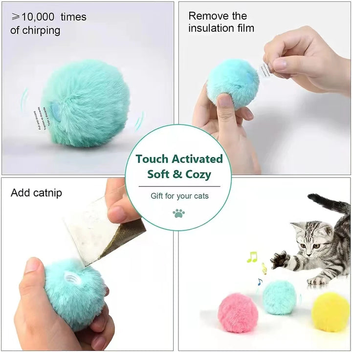 Touch-Activated Catnip Toy for Cats
