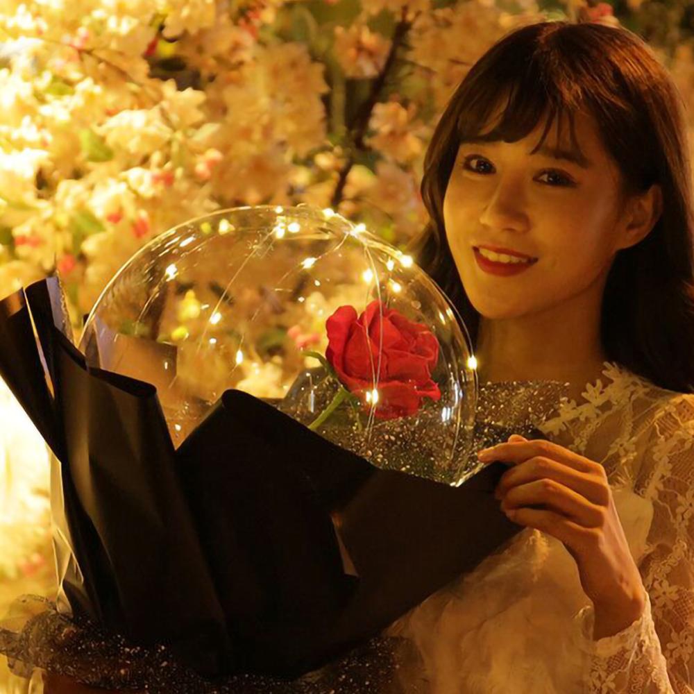 Transparent LED Rose Balloon