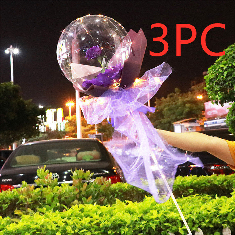 Transparent Rose Bobo Balloon