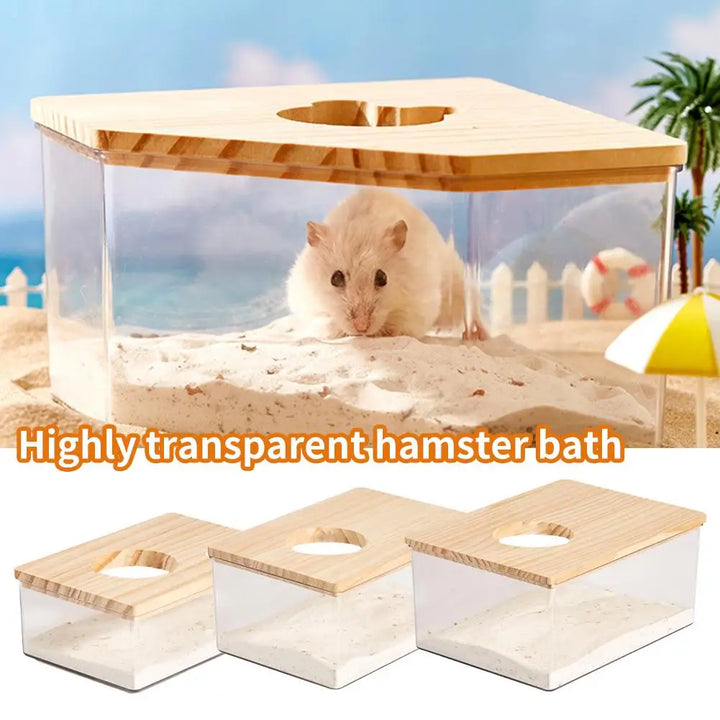 Transparent acrylic hamster toilet